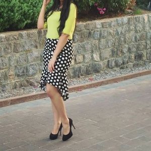 Poka dot skirt